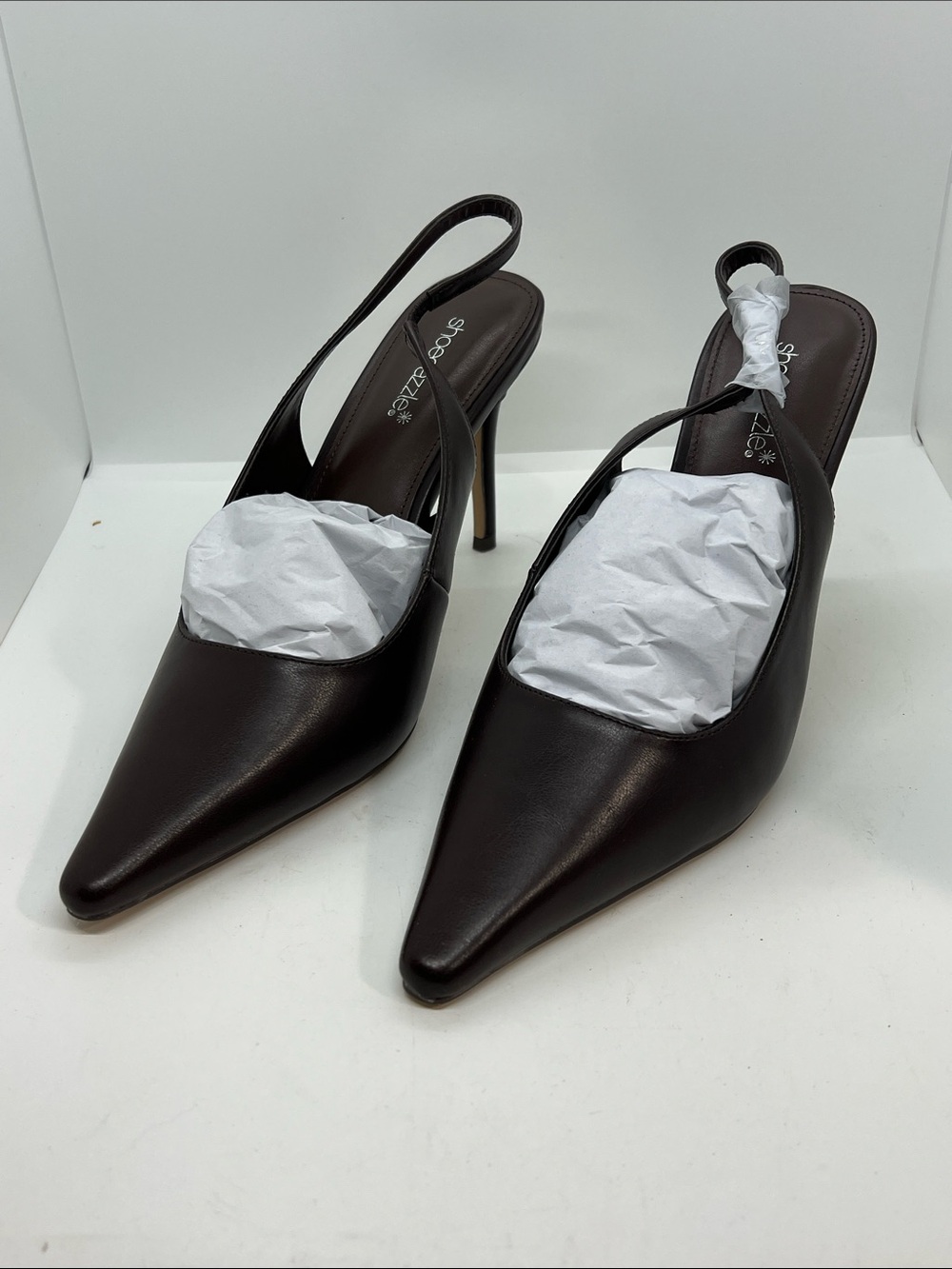 Sexy Brown Slingback High Heel Pumps. Size 12